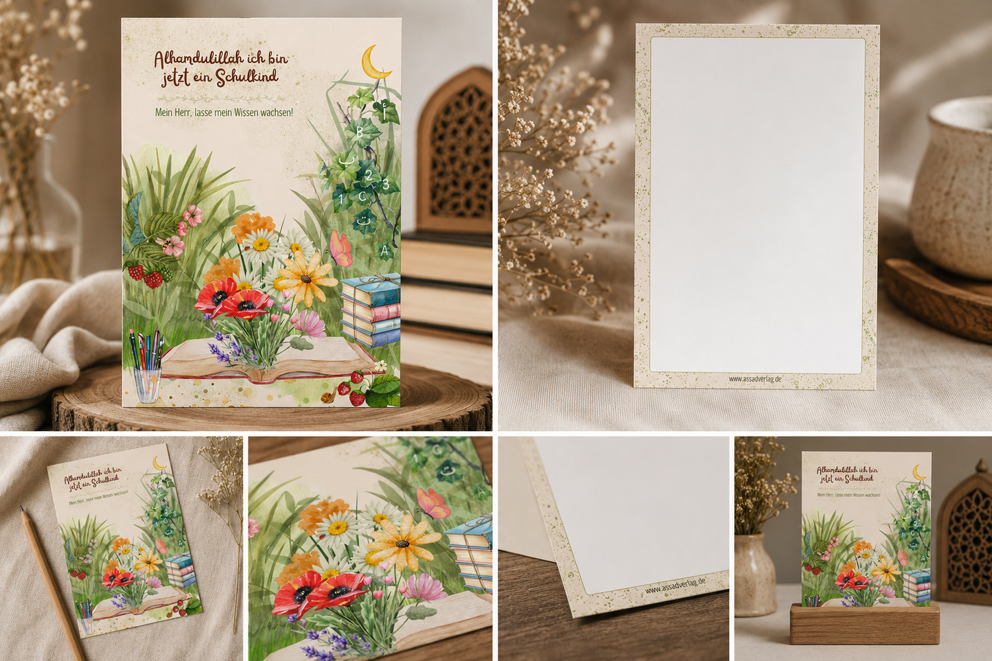 Postkarte Einschulung Natur
