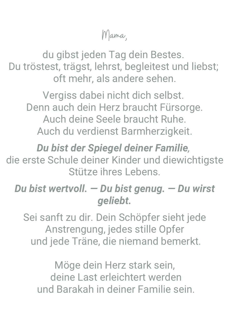 Postkarte Mutter ist Spiegel
