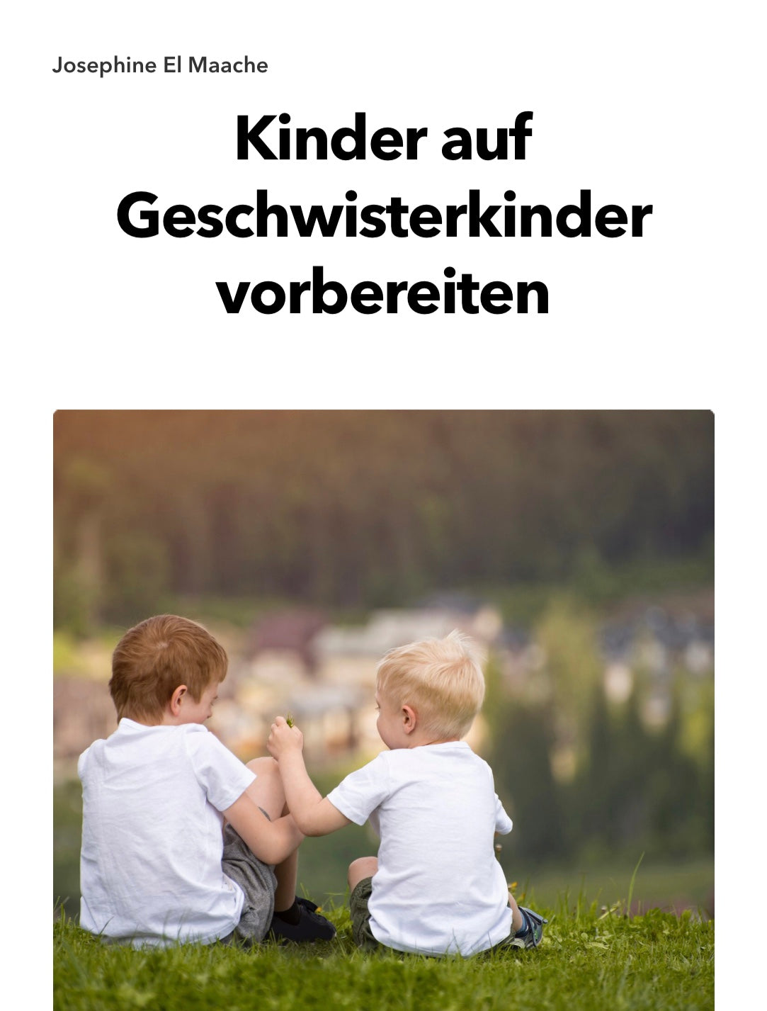 Kinder auf Geschwister vorbereiten